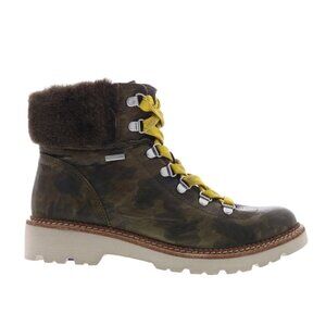 NWT Bionica Danie Leather Shearling Lace Up Boots Size 8 Women's All Weather